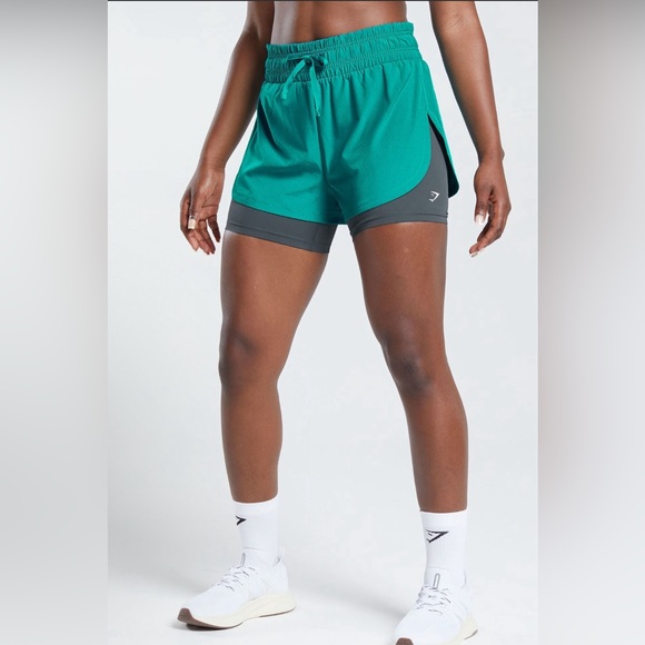 (275.) Gymshark 2 in 1 Shorts - Picture 1 of 8